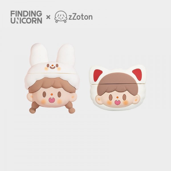 zZoton Garden Party Earphone Case Milk Tea Rabbit for Airpods 1/2
